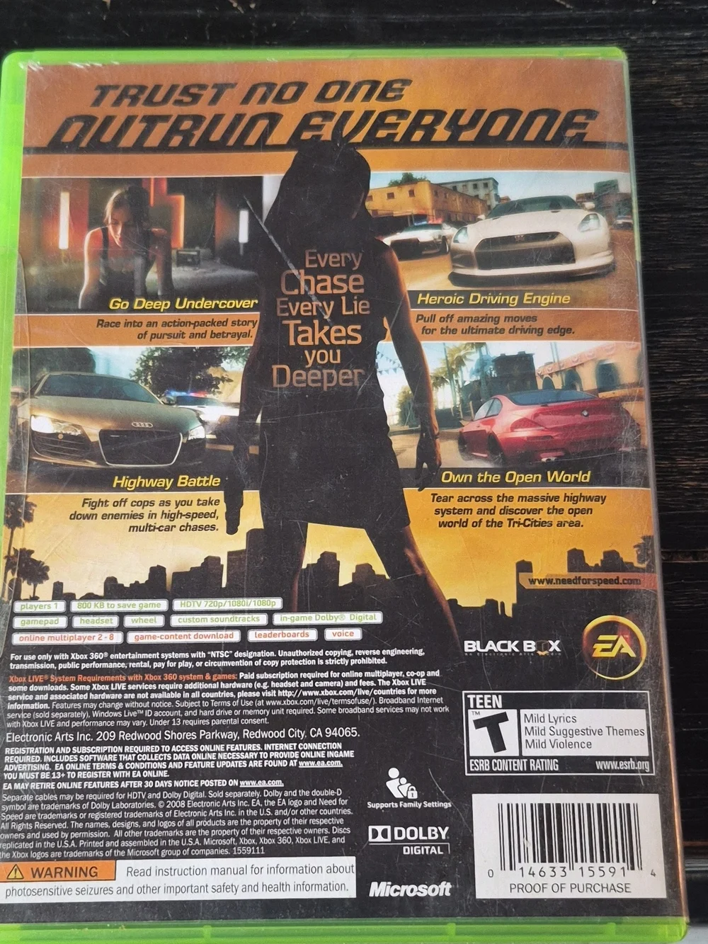 Xbox 360 Need for Speed: Undercover - (Green)